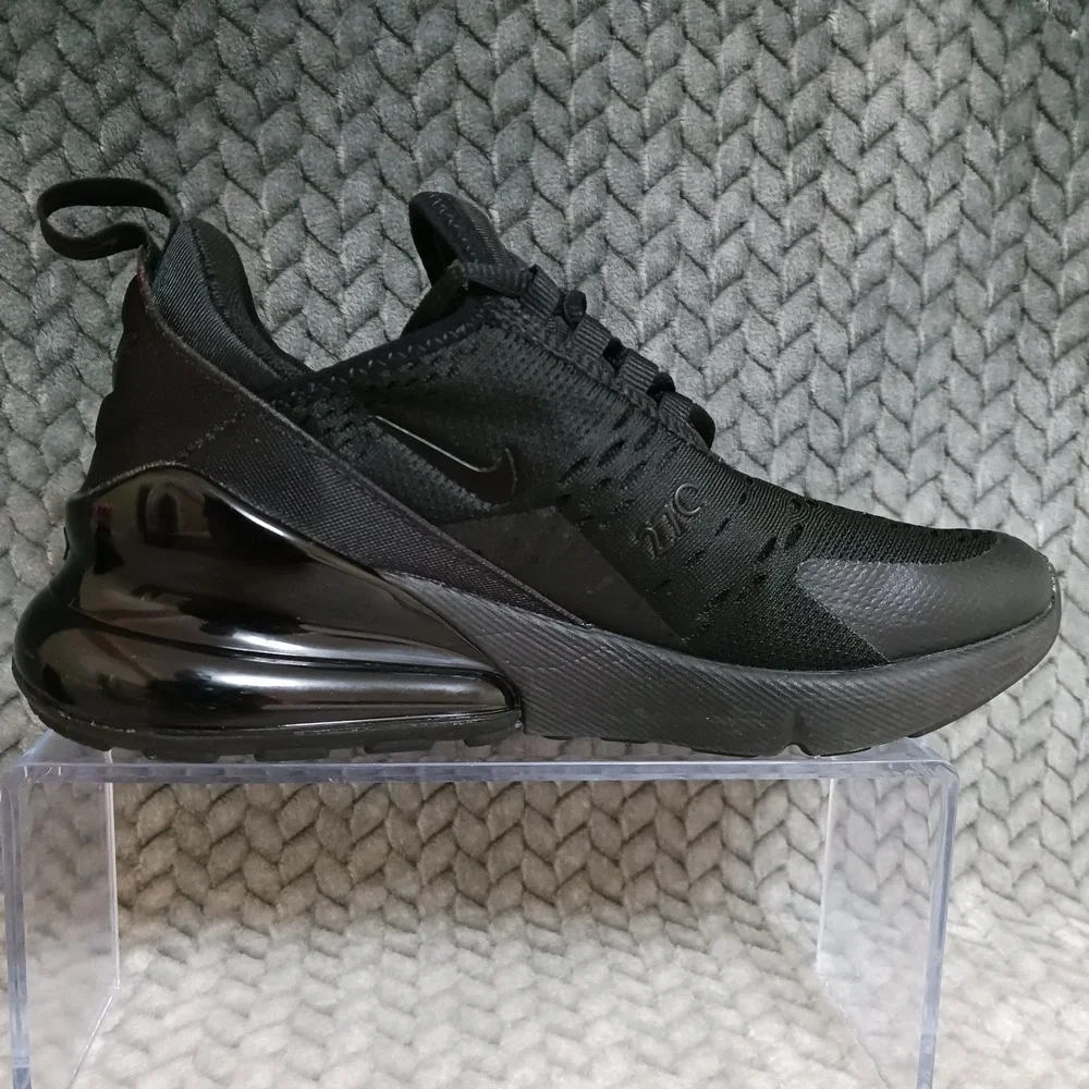 Nike Air Max 270 Black GS Walking Running Sneakers Shoes Size 4.5Y Women's 6